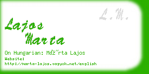lajos marta business card